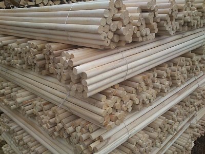 Шкант берёзовый д-25±1 мм длина 300 мм 1 сорт уп. 50 шт